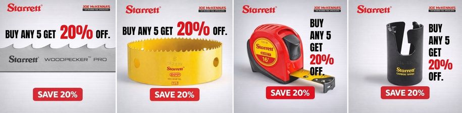 Starrett,promotion,offers,bandsaw blade, holesaws,cutting blade,hardware,limerick,JoeMckenna,Ireland